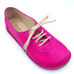 Pink leather handmade barefoot sneakers