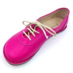 Pink leather handmade barefoot sneakers