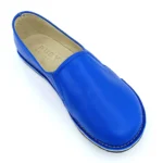 Blue handmade barefoot loafer