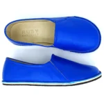 Blue handmade barefoot loafer