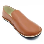 barefoot handmade tan color leather loafer shoes (4)