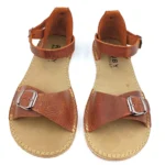 brown barefoot women sandals closed heel (7)