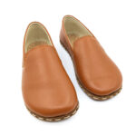 handmade barefoot Yemeni loafer women shoes tan color (4)