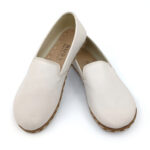 ruby barefoot white leather yemeni shoes for womens