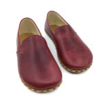 womens handmade barefoot shoes yemeni burgundy (1)