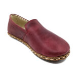 womens handmade barefoot shoes yemeni burgundy (1)