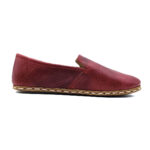 womens handmade barefoot shoes yemeni burgundy (1)