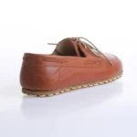 brown color handmade moccasin grounding shoes(4)