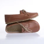 brown color handmade moccasin grounding shoes(4)