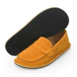 yellow suede loafer