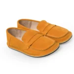 yellow suede loafer